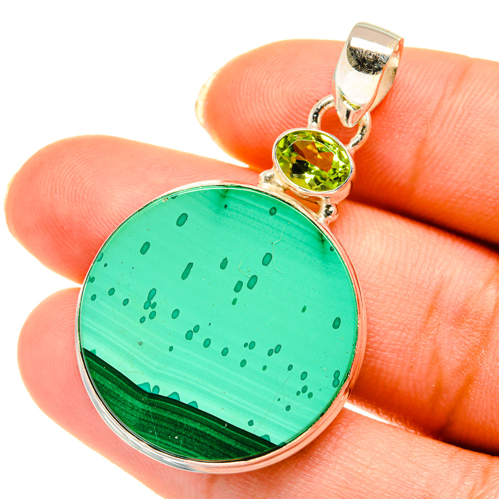 Malachite Pendants handcrafted by Anasilvercos - PD3954