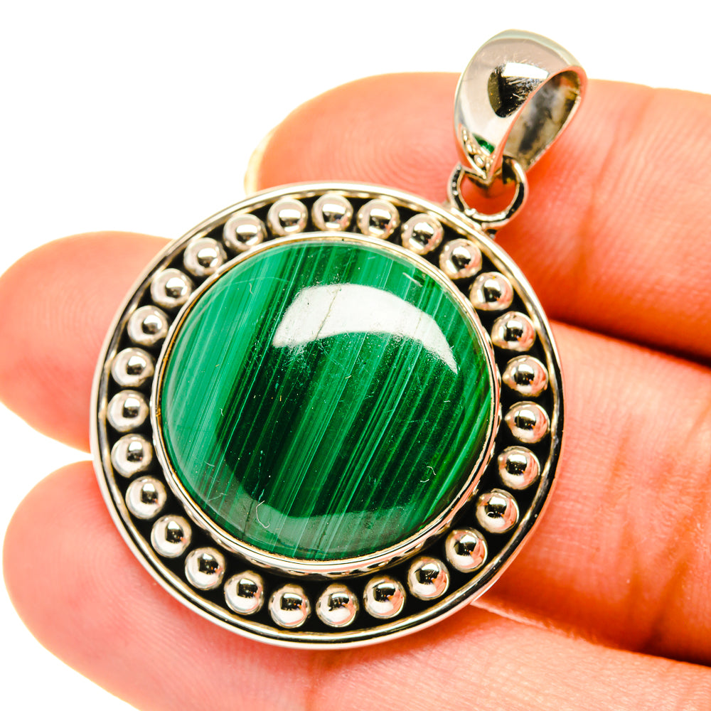 Malachite Pendants handcrafted by Anasilvercos - PD3955