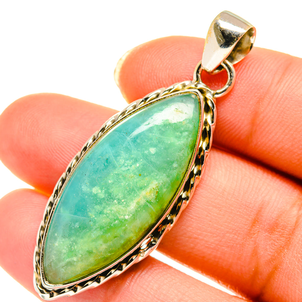 Peruvian Opal Pendants handcrafted by Anasilvercos - PD3957