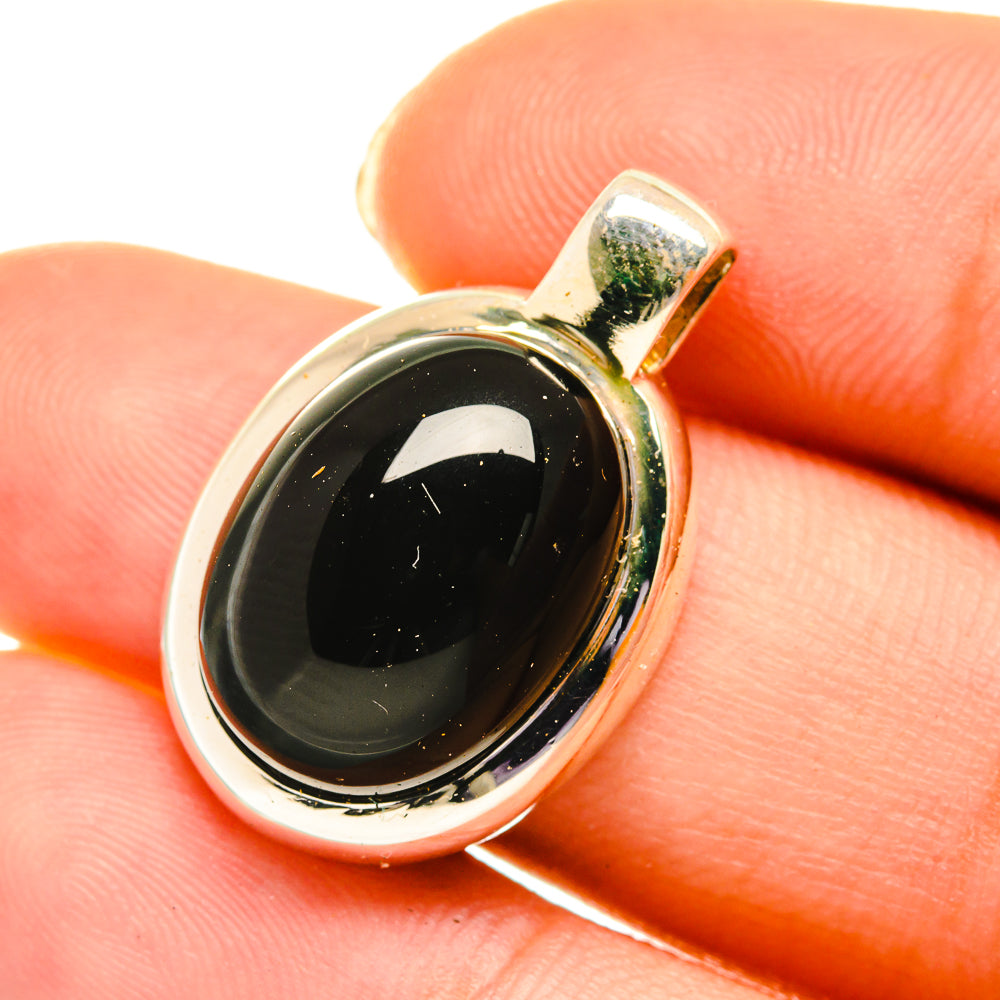 Black Onyx Pendants handcrafted by Anasilvercos - PD3958