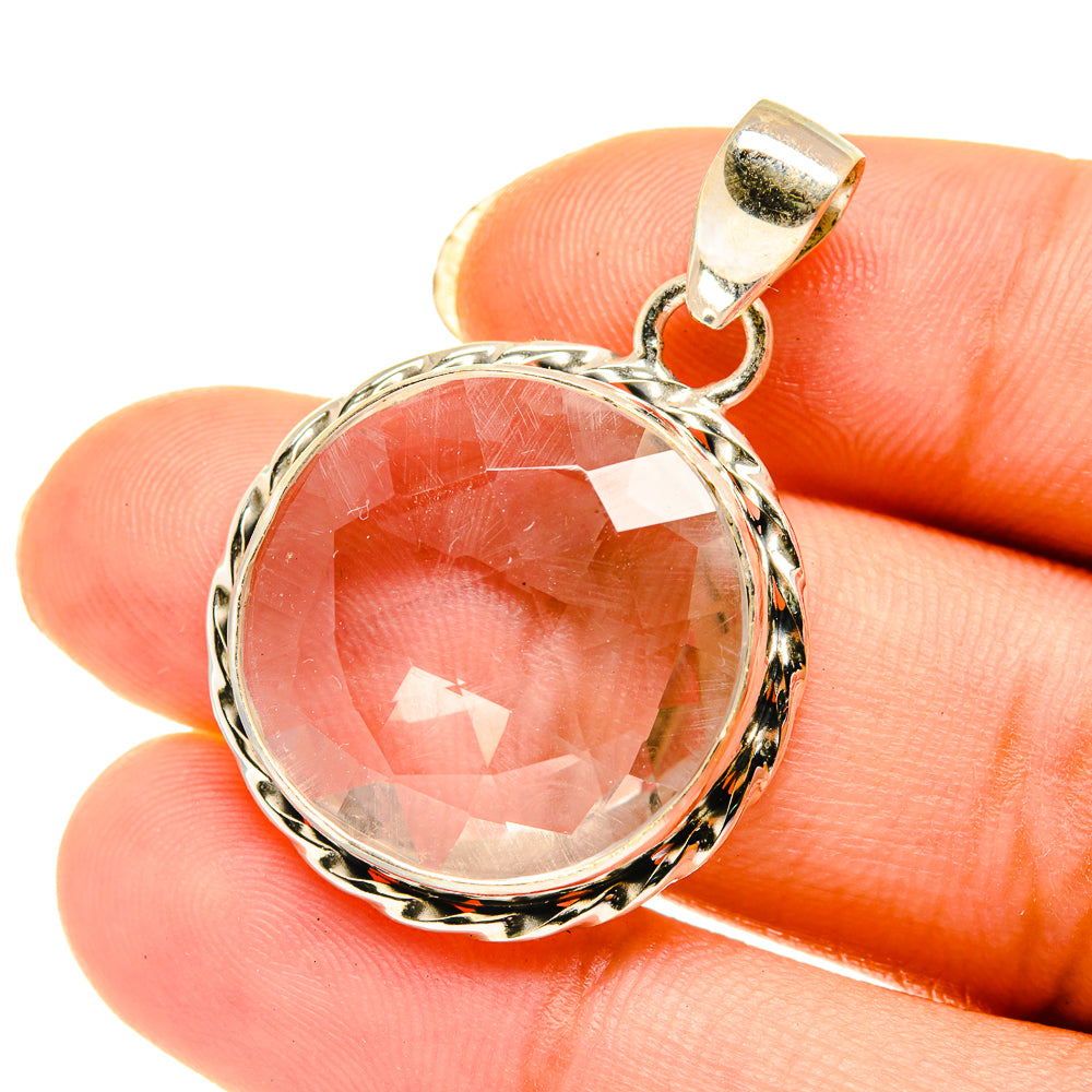White Quartz Pendants handcrafted by Anasilvercos - PD3959