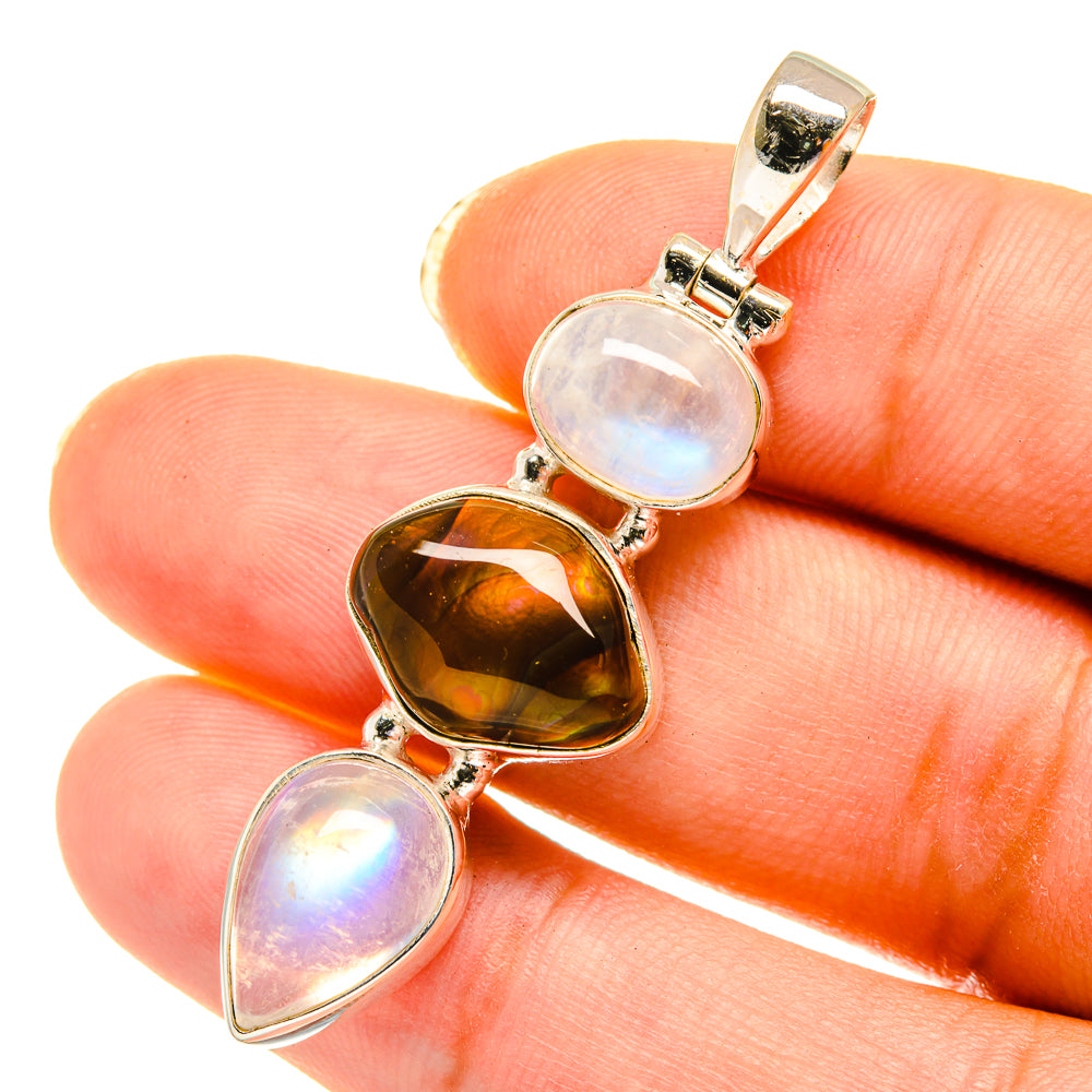 Mexican Fire Agate Pendants handcrafted by Anasilvercos - PD3967
