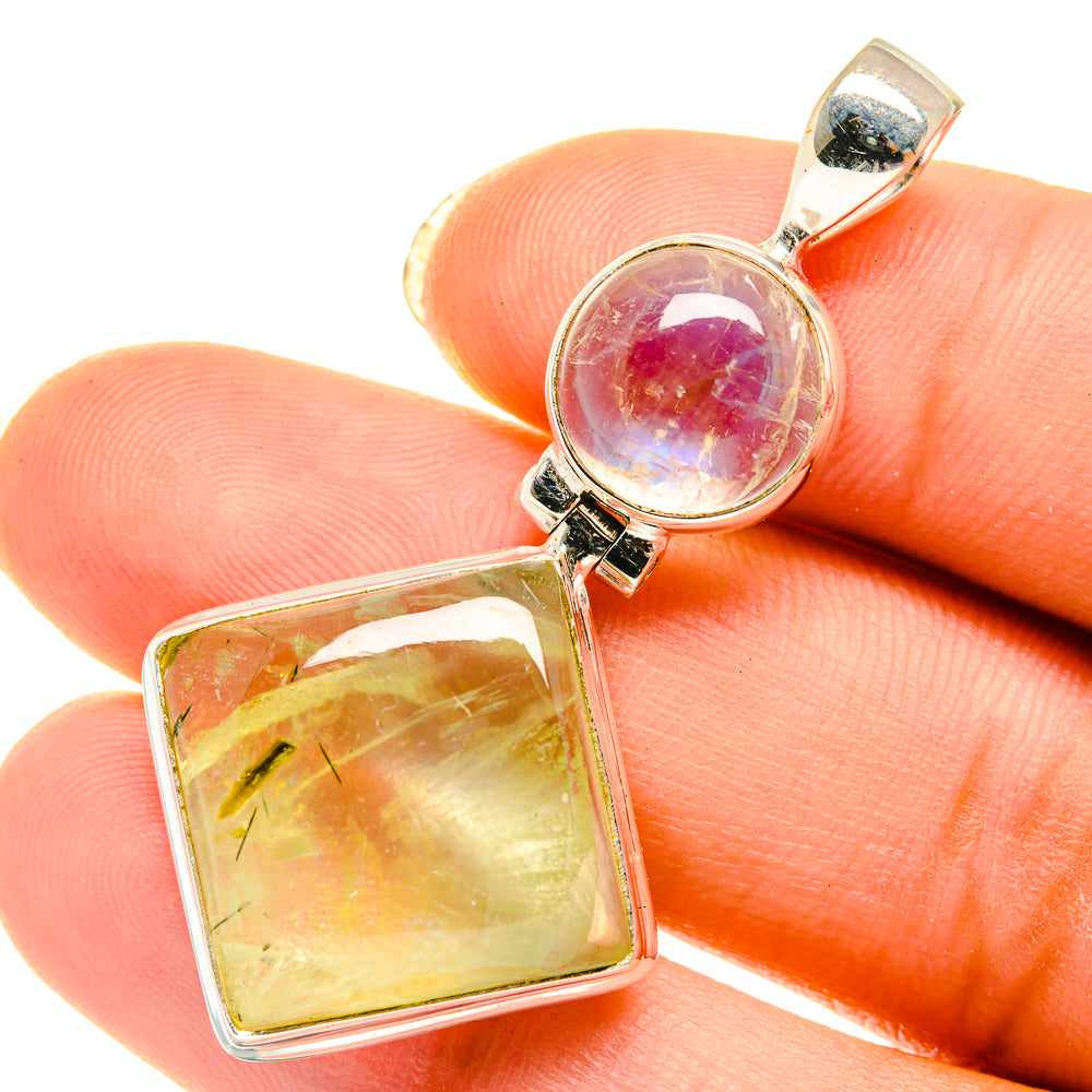 Prehnite Pendants handcrafted by Anasilvercos - PD3988