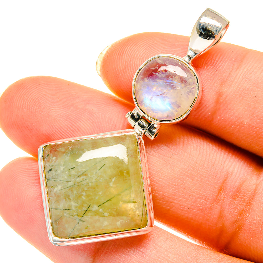 Prehnite Pendants handcrafted by Anasilvercos - PD3989