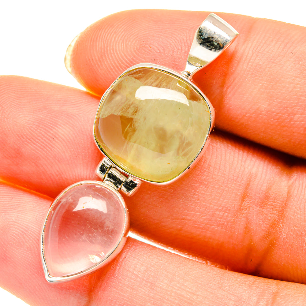 Prehnite Pendants handcrafted by Anasilvercos - PD3991