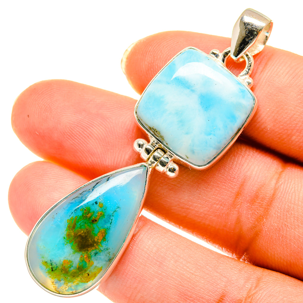 Peruvian Opal Pendants handcrafted by Anasilvercos - PD3993