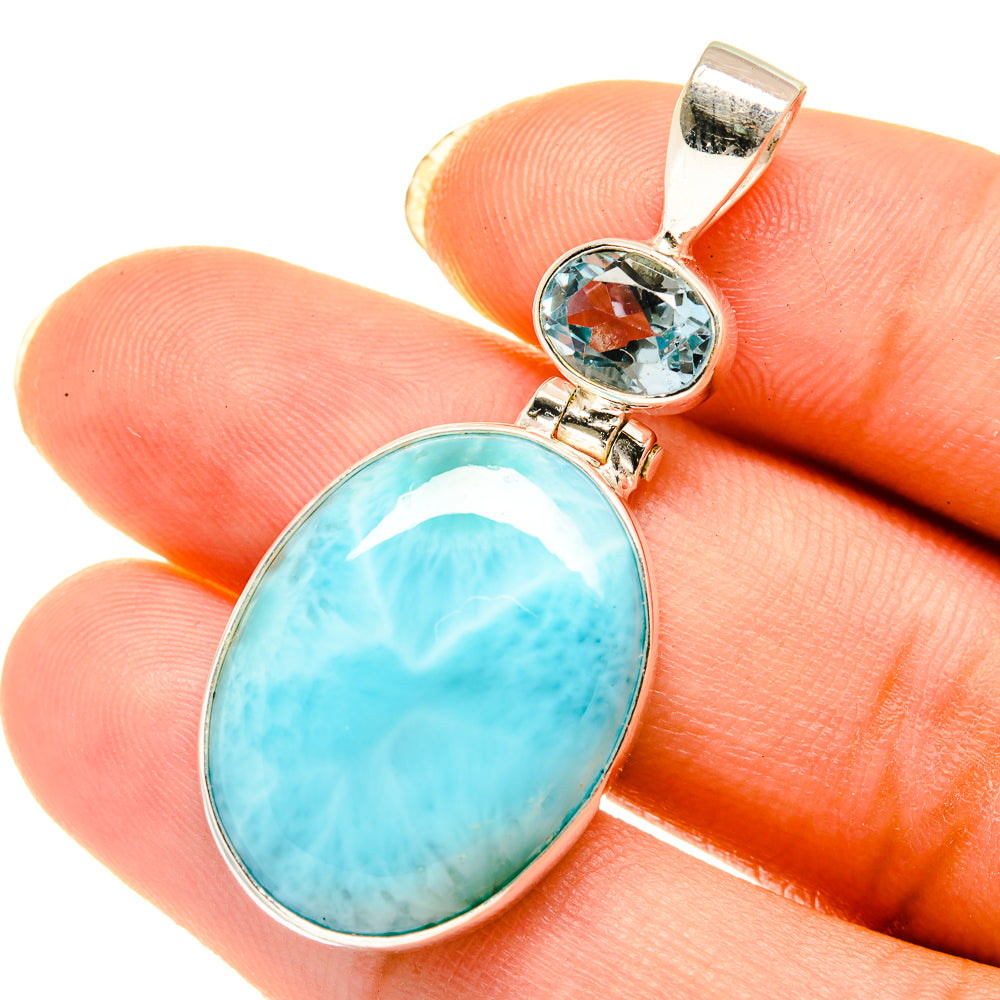 Larimar Pendants handcrafted by Anasilvercos - PD3994