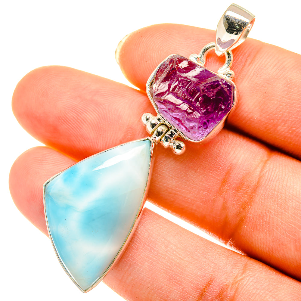 Larimar Pendants handcrafted by Anasilvercos - PD3999