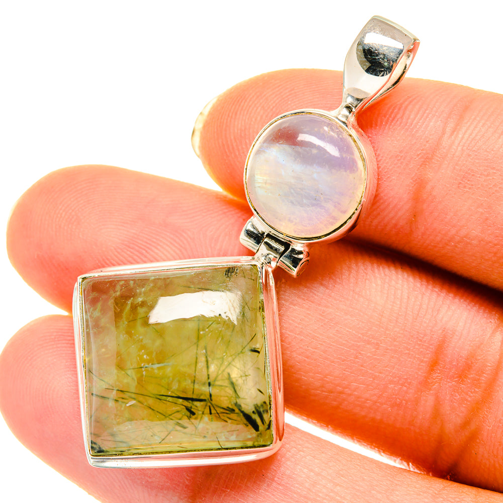 Prehnite Pendants handcrafted by Anasilvercos - PD4009