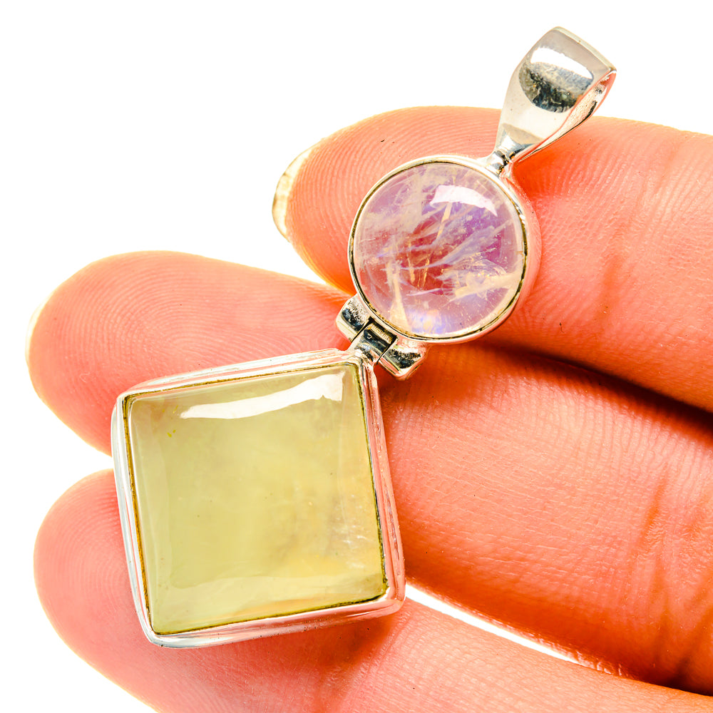 Prehnite Pendants handcrafted by Anasilvercos - PD4011