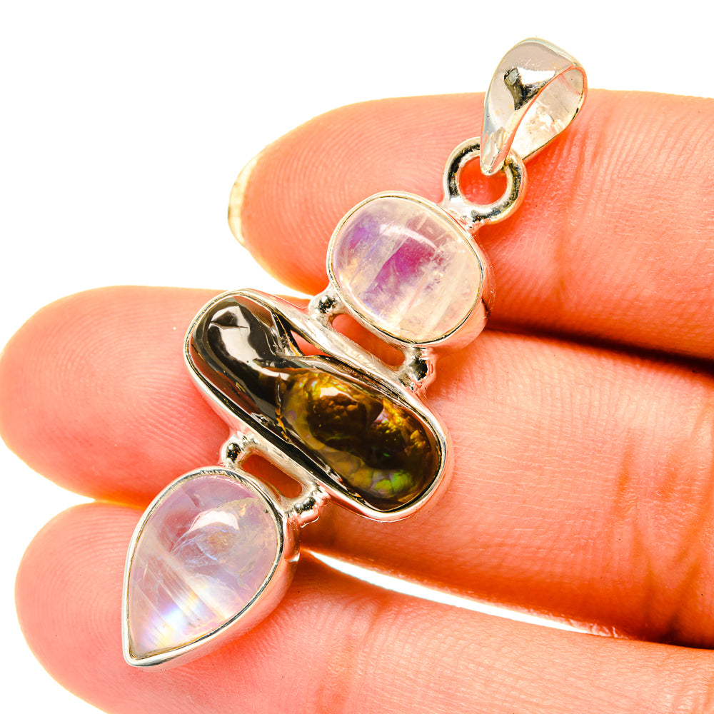 Mexican Fire Agate Pendants handcrafted by Anasilvercos - PD4022