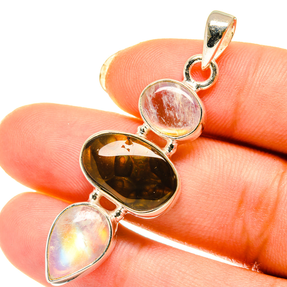 Mexican Fire Agate Pendants handcrafted by Anasilvercos - PD4023