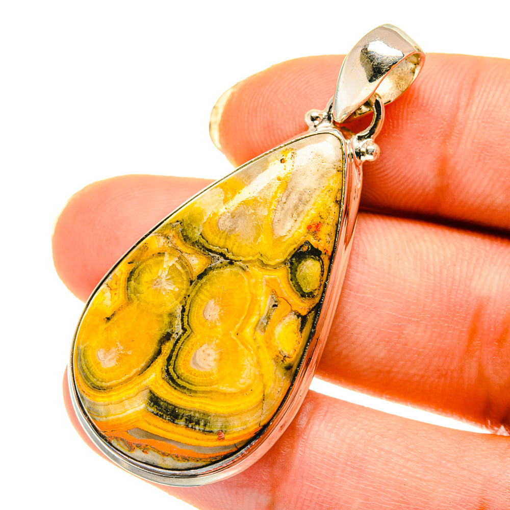 Bumble Bee Jasper Pendants handcrafted by Anasilvercos - PD4027