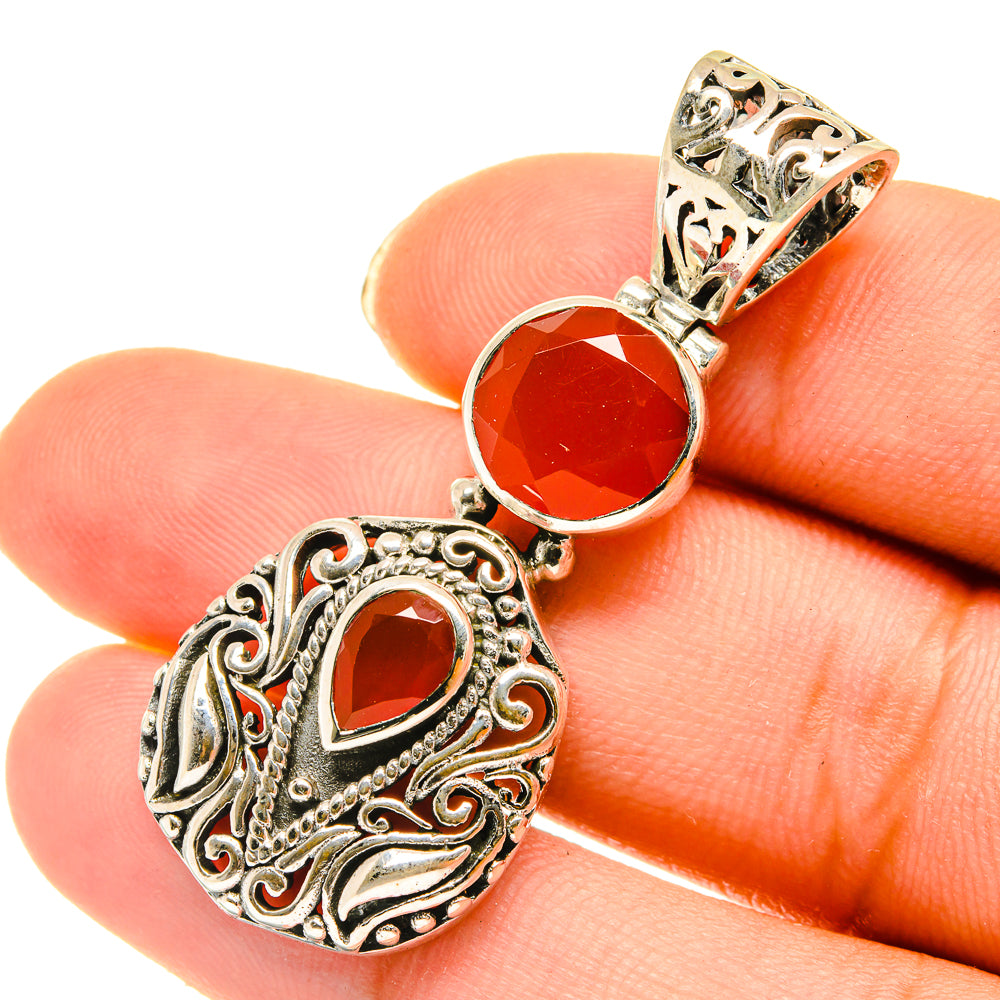 Carnelian Pendants handcrafted by Anasilvercos - PD4057