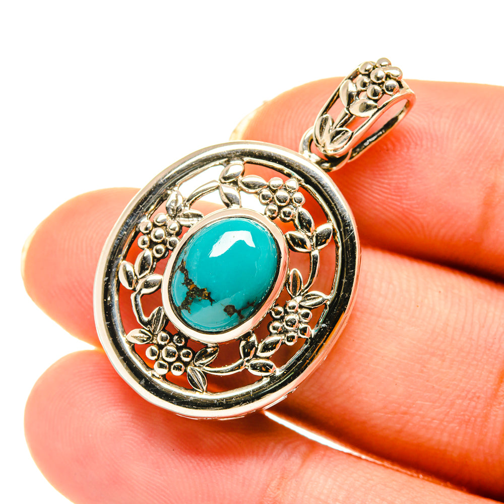 Tibetan Turquoise Pendants handcrafted by Anasilvercos - PD4079
