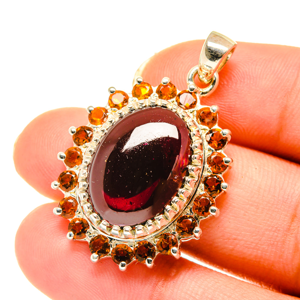 Garnet Pendants handcrafted by Anasilvercos - PD4081