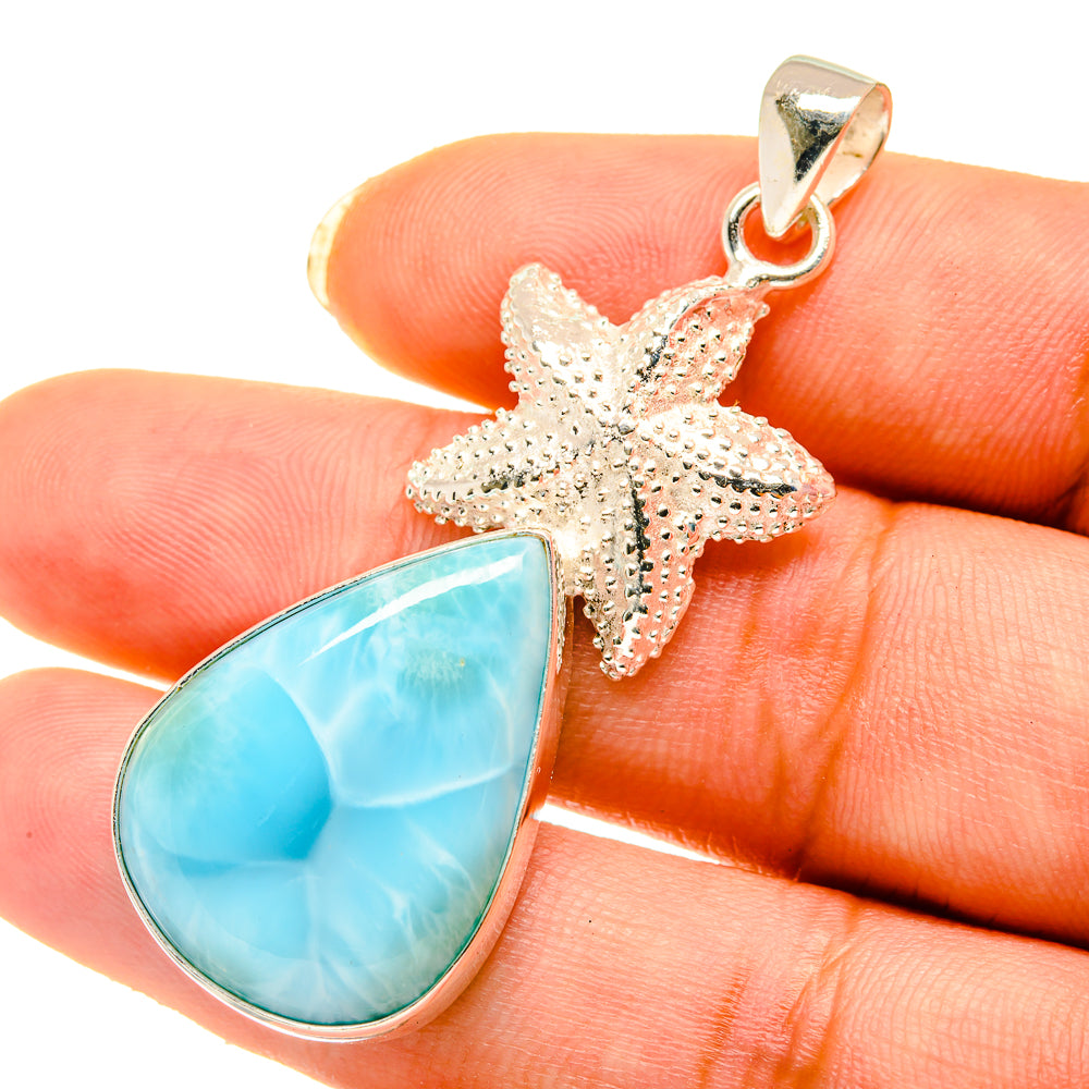 Larimar Pendants handcrafted by Anasilvercos - PD4134