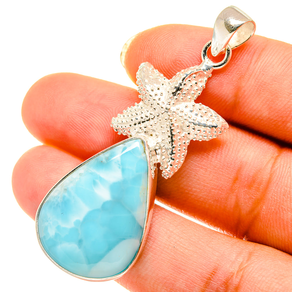 Larimar Pendants handcrafted by Anasilvercos - PD4135