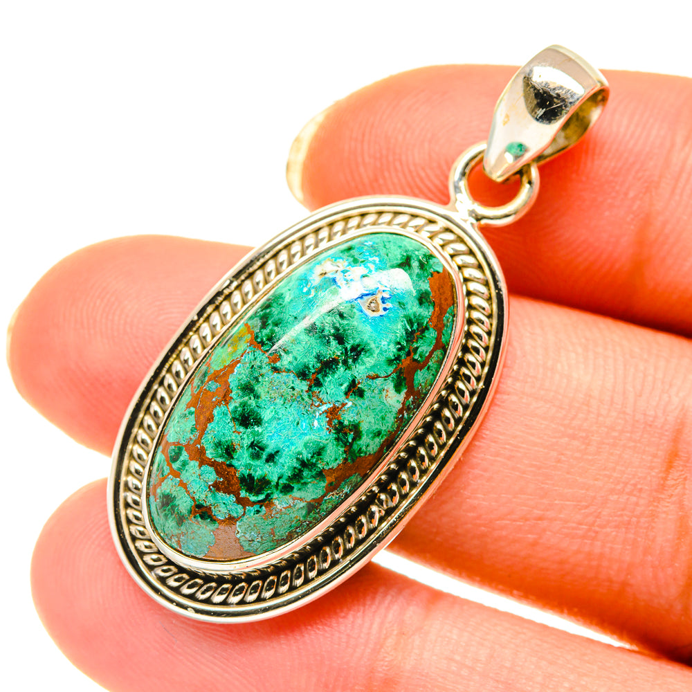 Chrysocolla Pendants handcrafted by Anasilvercos - PD4137