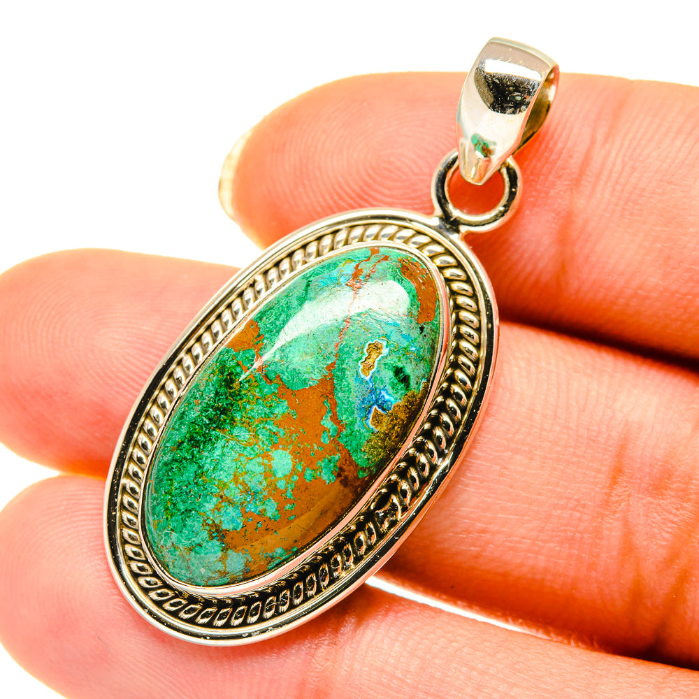 Chrysocolla Pendants handcrafted by Anasilvercos - PD4138