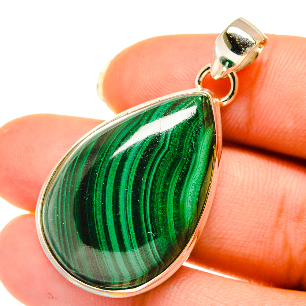 Malachite Pendants handcrafted by Anasilvercos - PD4140