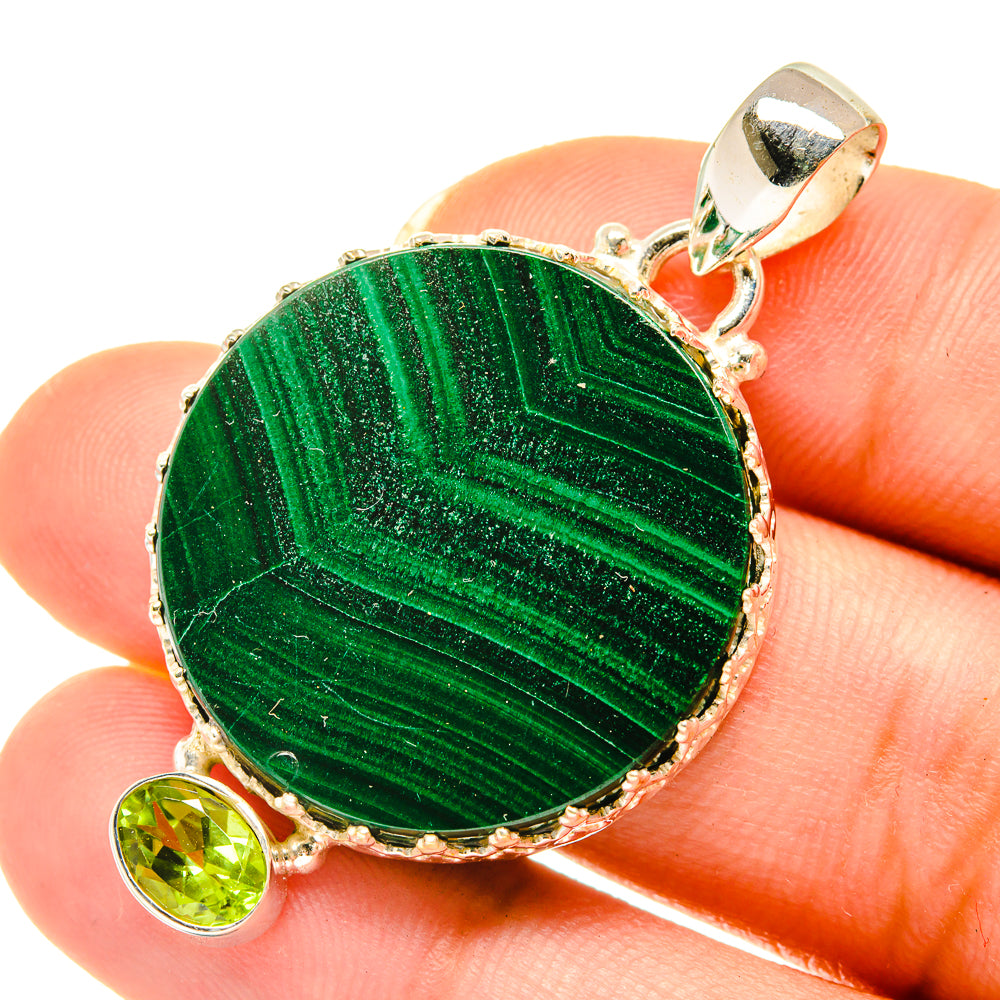 Malachite Pendants handcrafted by Anasilvercos - PD4143