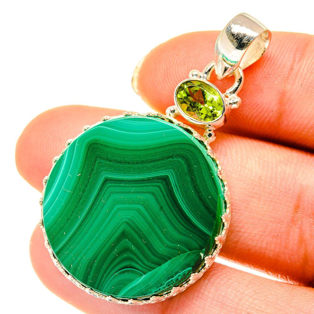 Malachite Pendants handcrafted by Anasilvercos - PD4146
