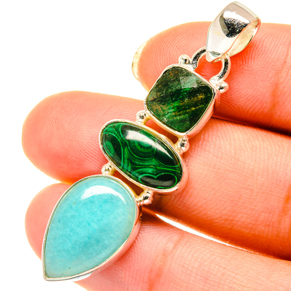 Peruvian Opal Pendants handcrafted by Anasilvercos - PD4150