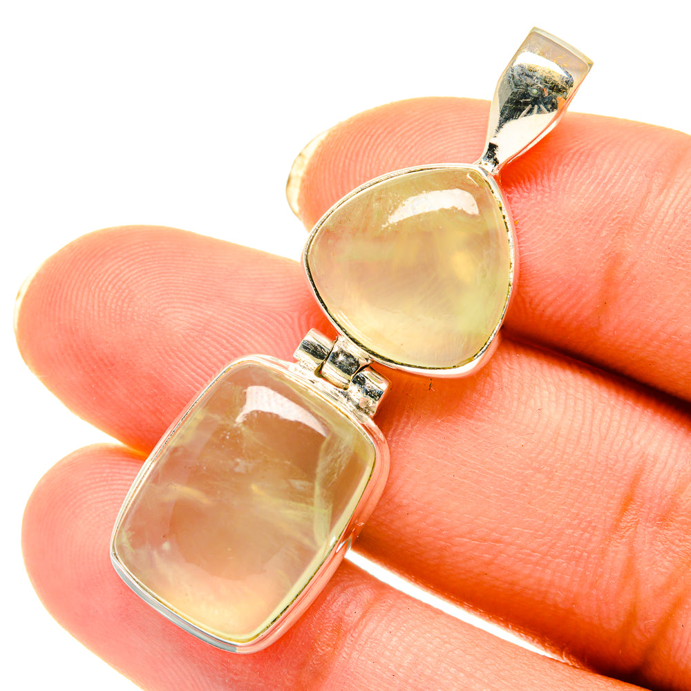 Prehnite Pendants handcrafted by Anasilvercos - PD4158