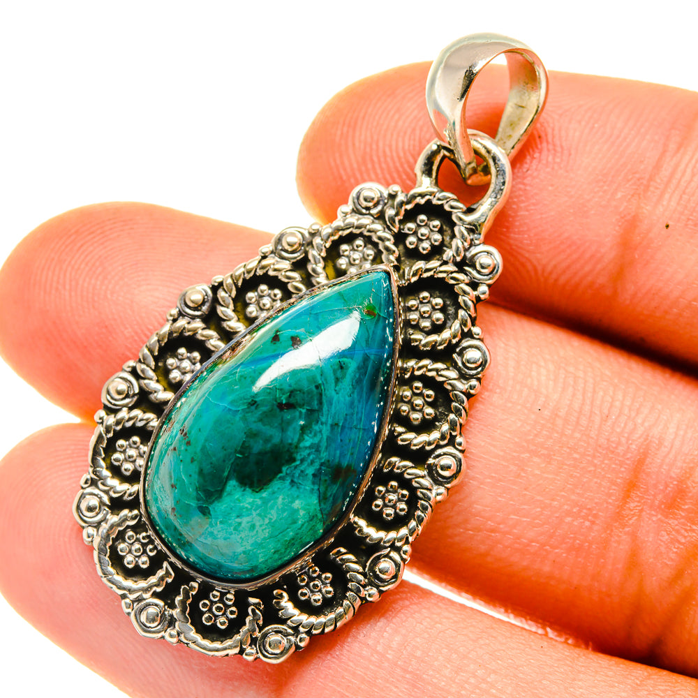 Chrysocolla Pendants handcrafted by Anasilvercos - PD4183