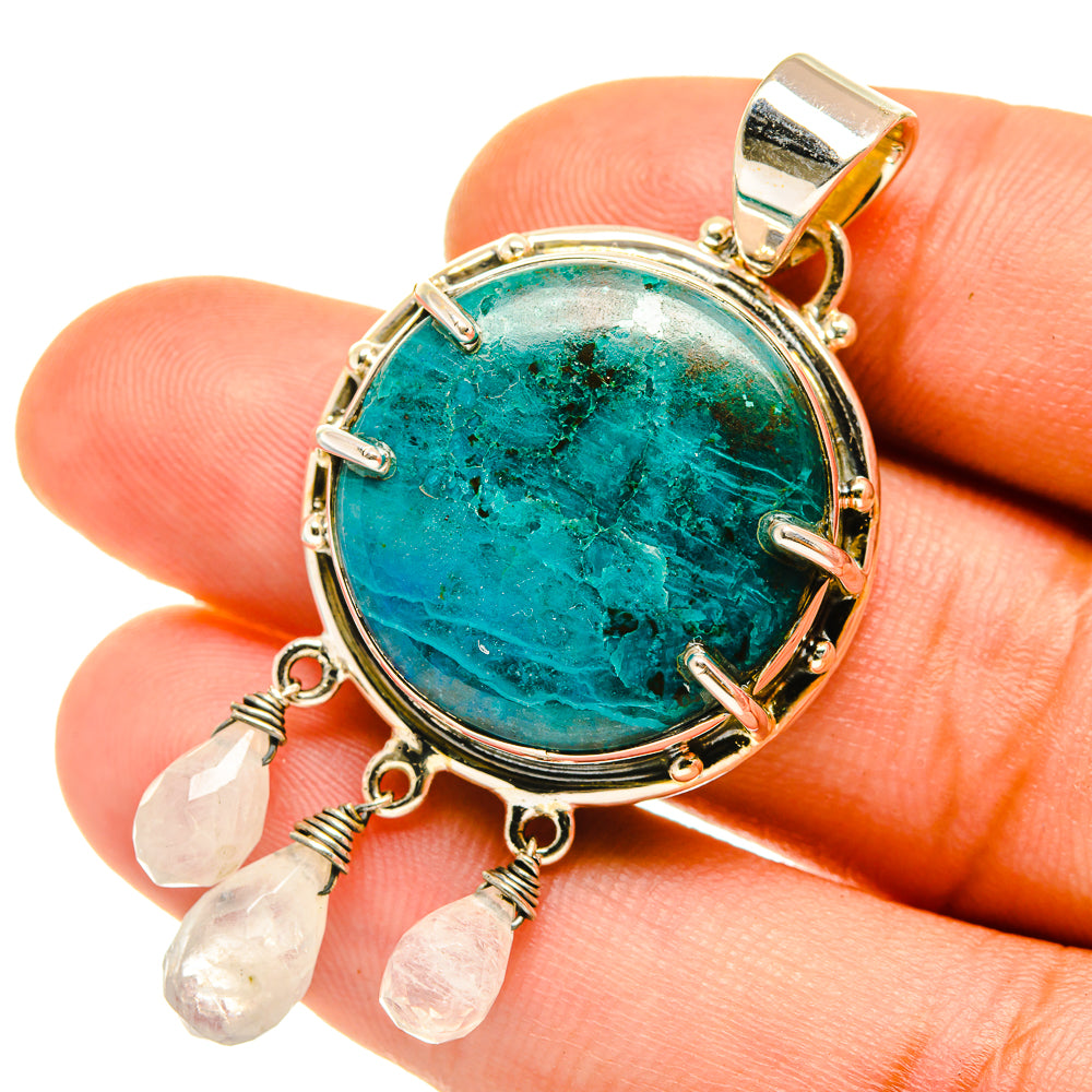 Chrysocolla Pendants handcrafted by Anasilvercos - PD4185