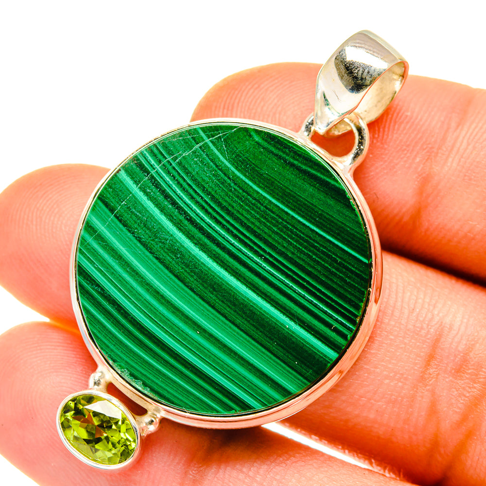 Malachite Pendants handcrafted by Anasilvercos - PD4191