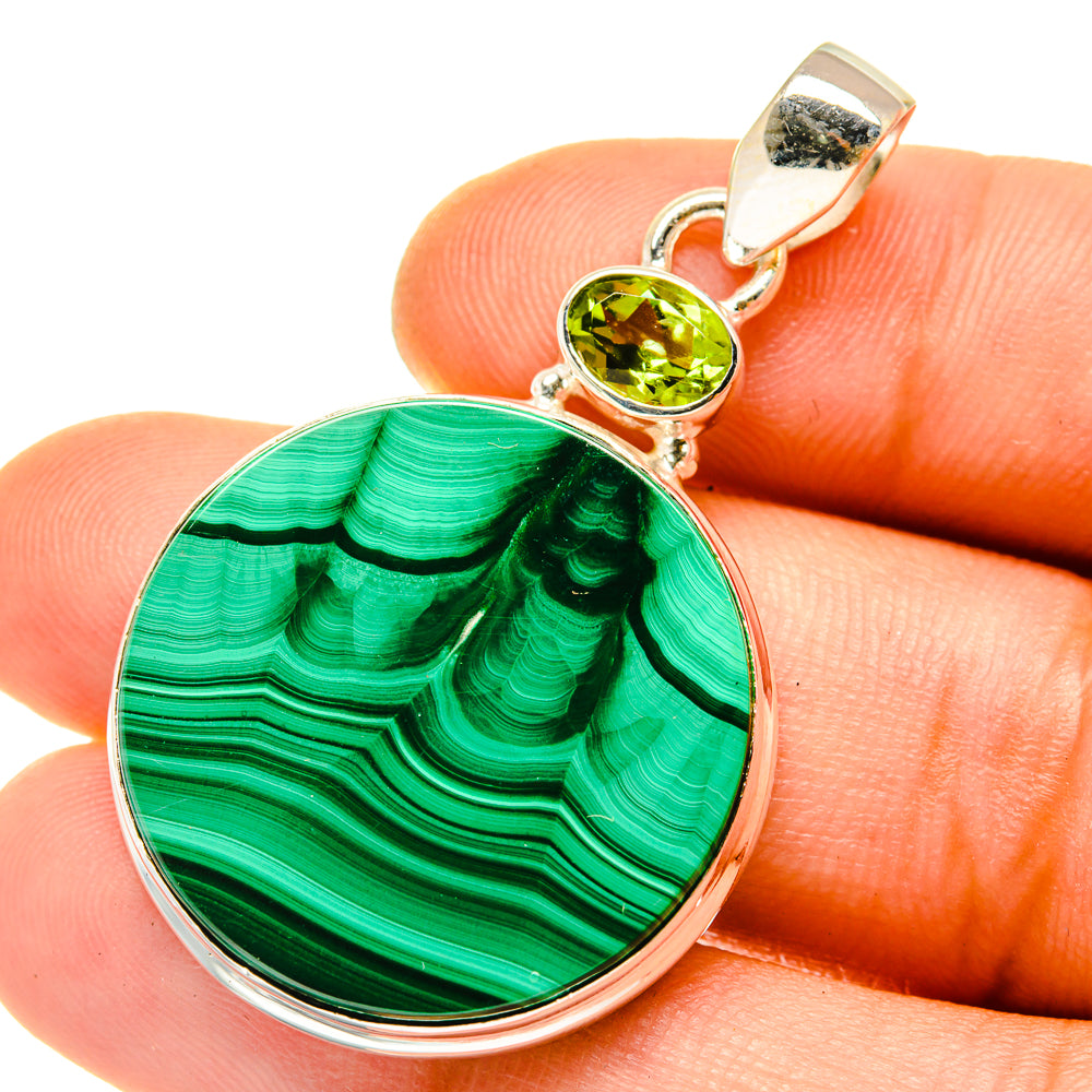 Malachite Pendants handcrafted by Anasilvercos - PD4192