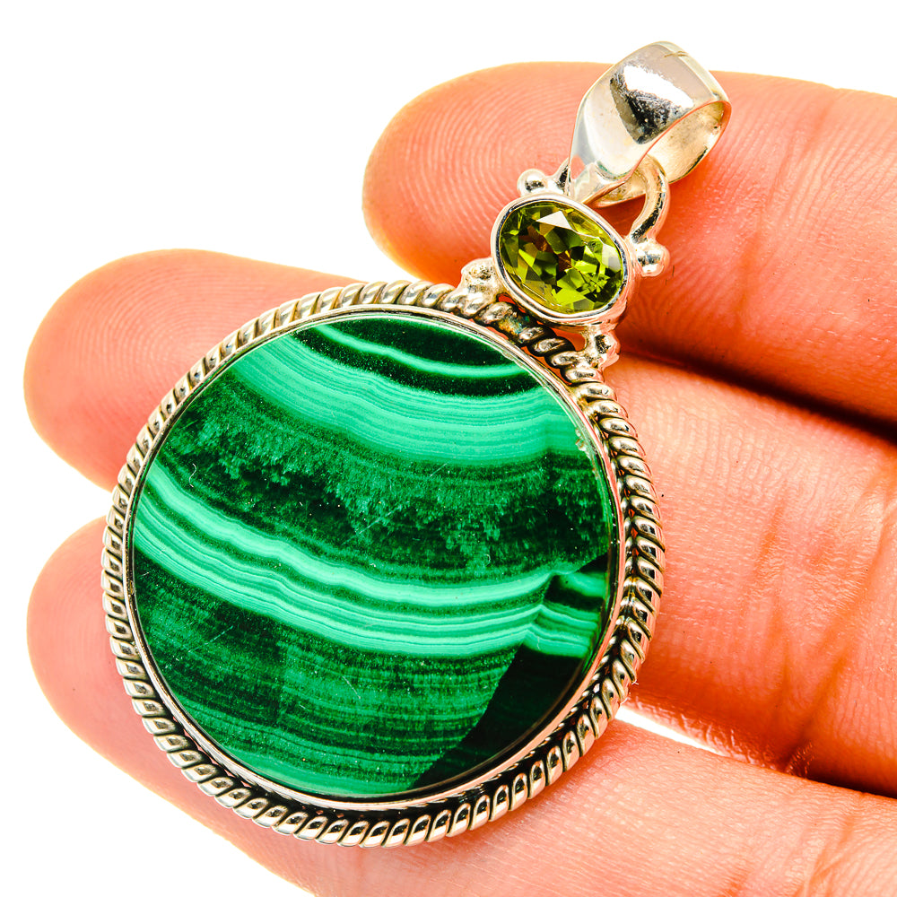 Malachite Pendants handcrafted by Anasilvercos - PD4194