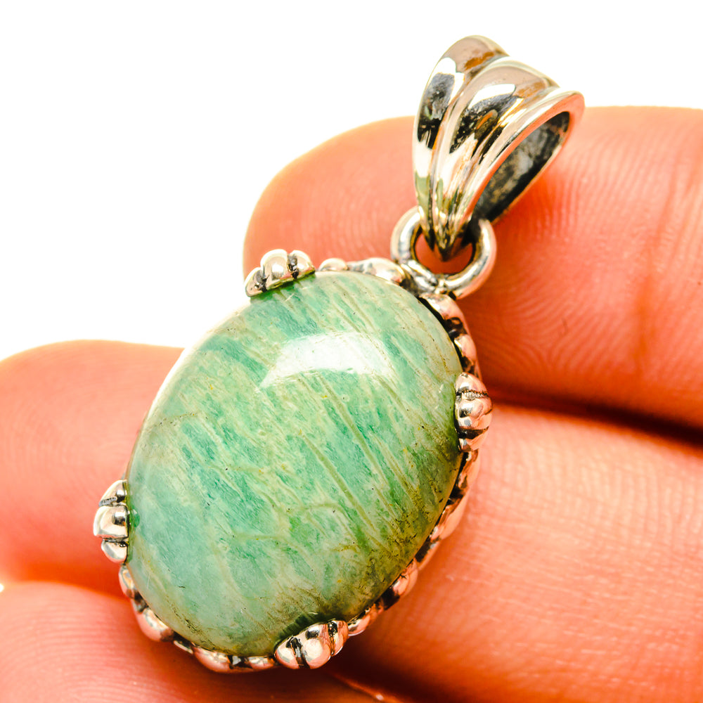 Peruvian Amazonite Pendants handcrafted by Anasilvercos - PD4203