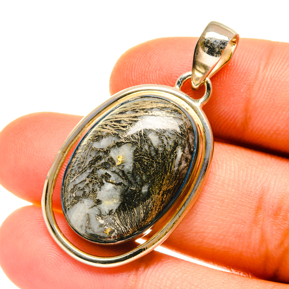 Pyrite Agate Pendants handcrafted by Anasilvercos - PD4209