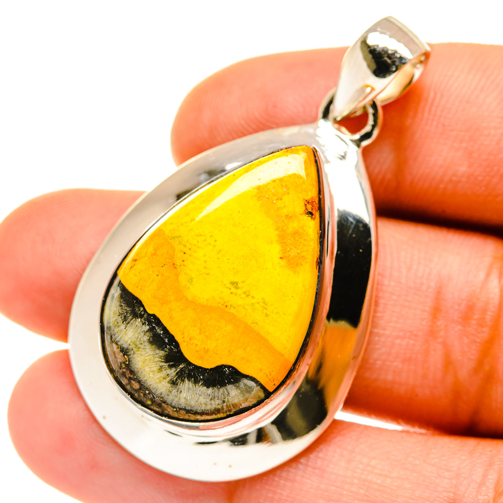 Bumble Bee Jasper Pendants handcrafted by Anasilvercos - PD4226