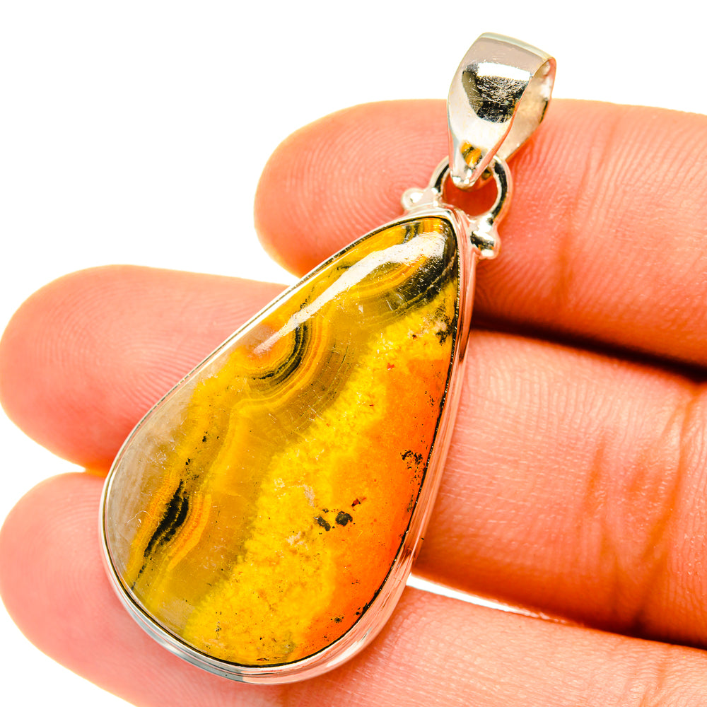 Bumble Bee Jasper Pendants handcrafted by Anasilvercos - PD4227