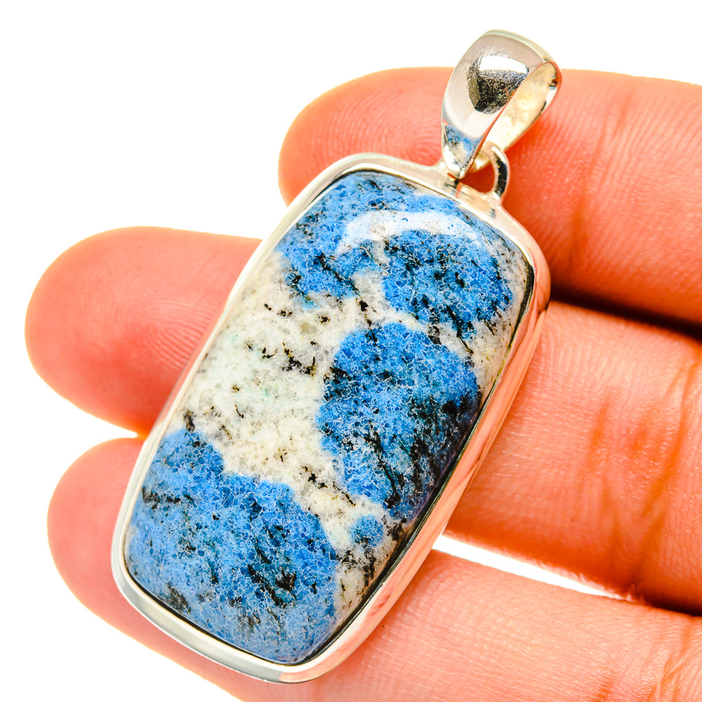 K2 Blue Azurite Pendants handcrafted by Anasilvercos - PD4252
