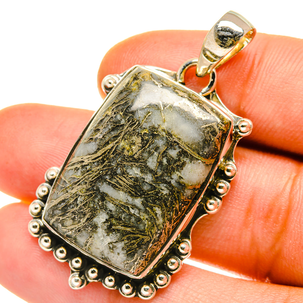 Pyrite Agate Pendants handcrafted by Anasilvercos - PD4258