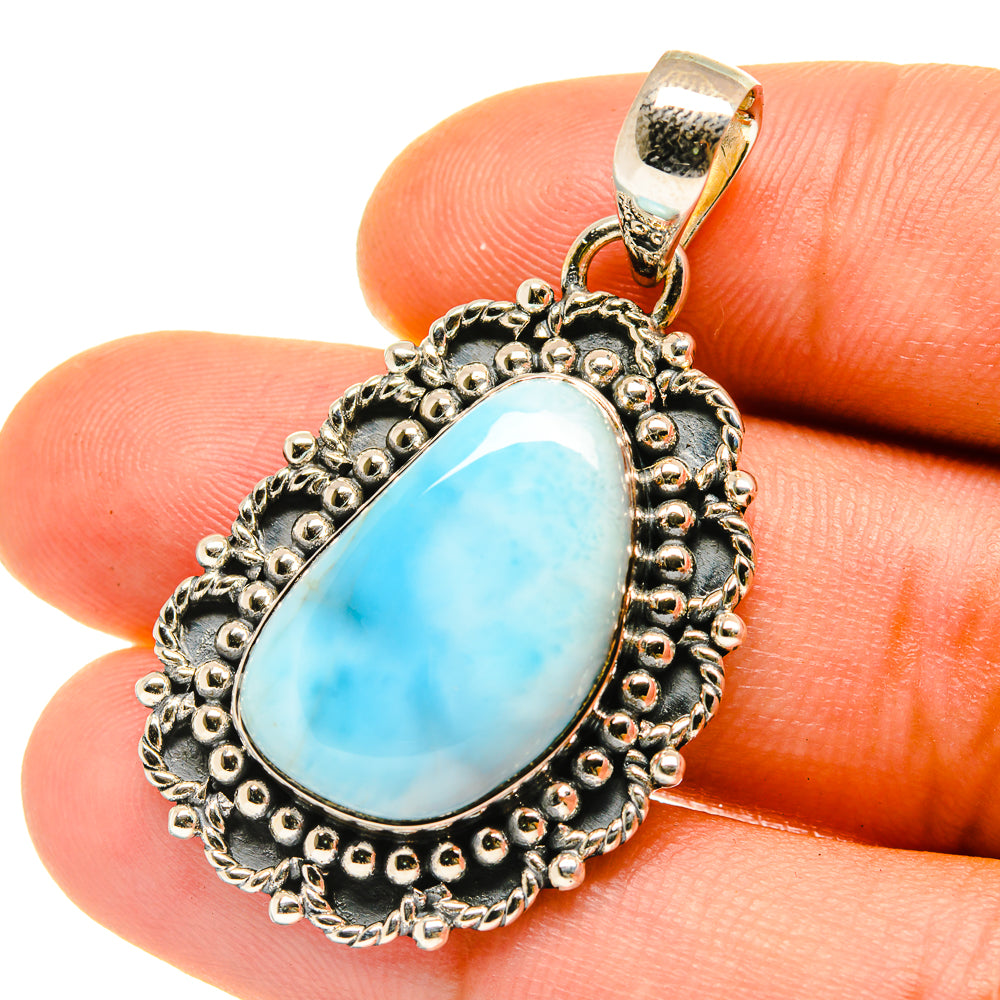 Larimar Pendants handcrafted by Anasilvercos - PD4265