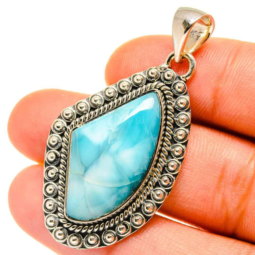 Larimar Pendants handcrafted by Anasilvercos - PD4273