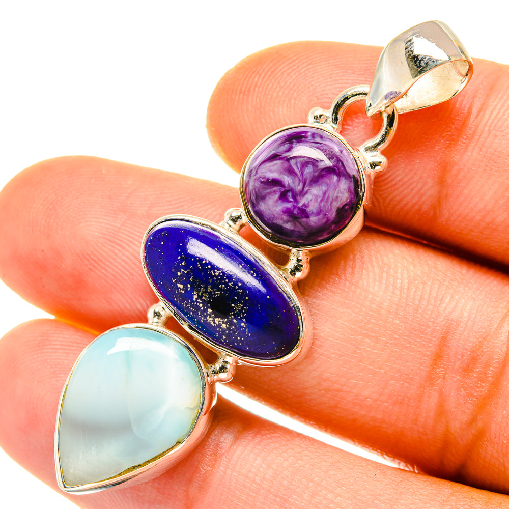 Larimar Pendants handcrafted by Anasilvercos - PD4276