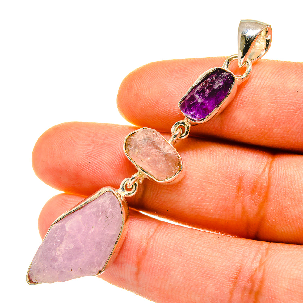 Rose Quartz Pendants handcrafted by Anasilvercos - PD4285