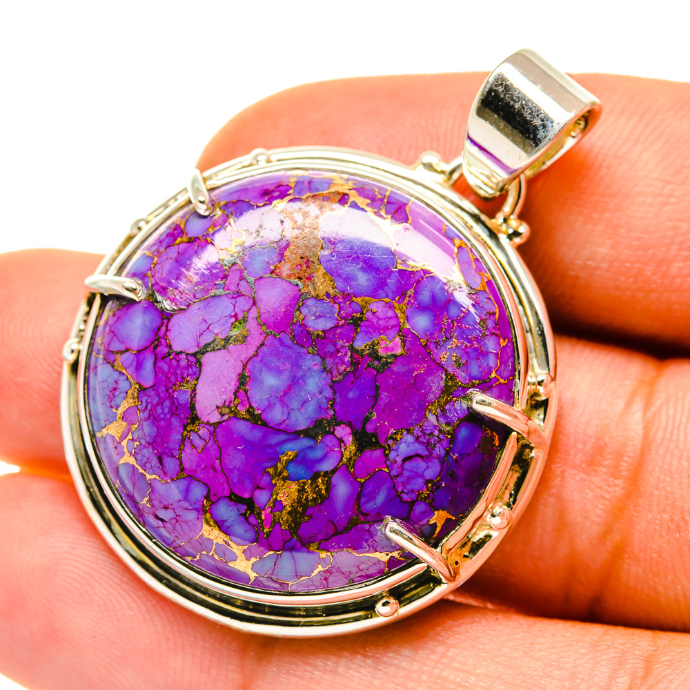 Purple Copper Composite Turquoise Pendants handcrafted by Anasilvercos - PD4291