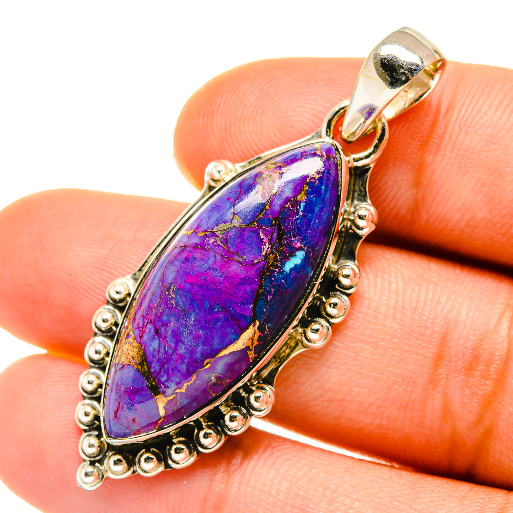 Purple Copper Composite Turquoise Pendants handcrafted by Anasilvercos - PD4292