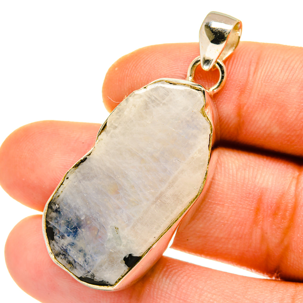 Rainbow Moonstone Pendants handcrafted by Anasilvercos - PD4345
