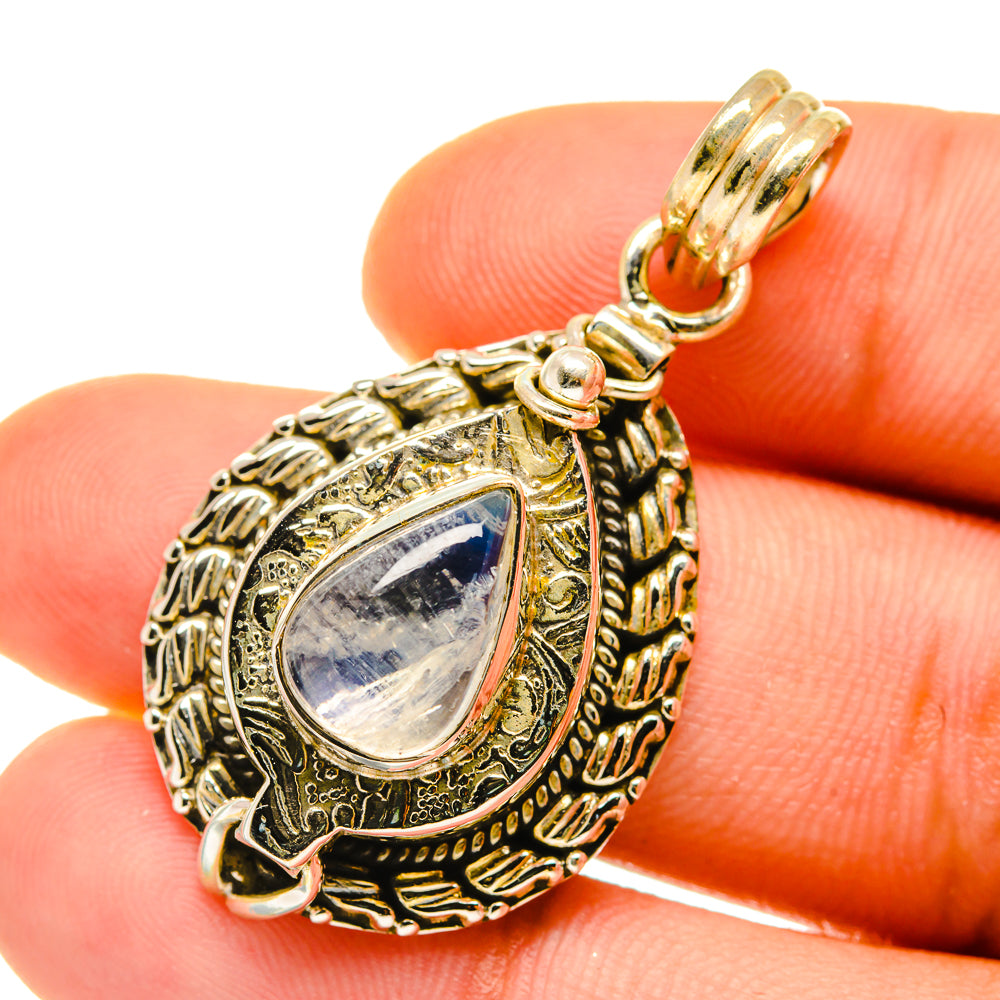 Rainbow Moonstone Pendants handcrafted by Anasilvercos - PD4350