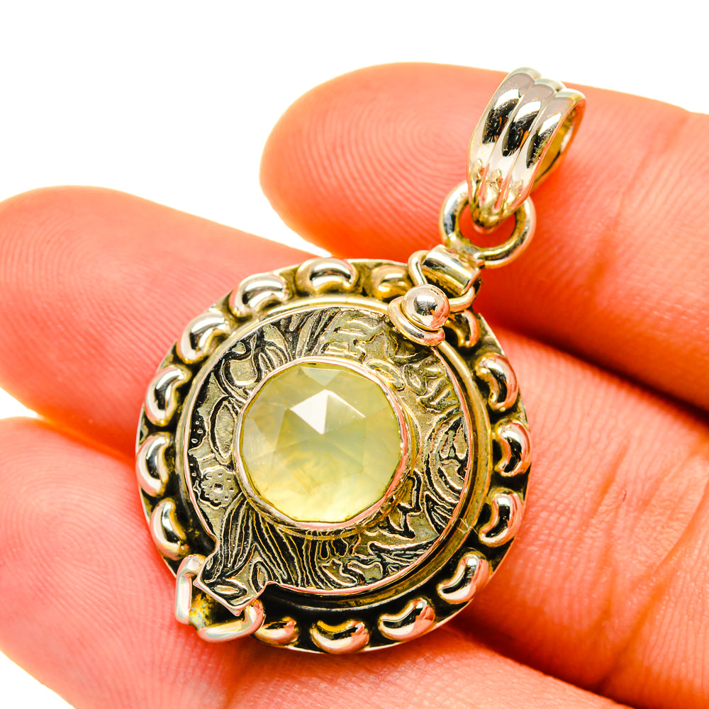 Prehnite Pendants handcrafted by Anasilvercos - PD4357