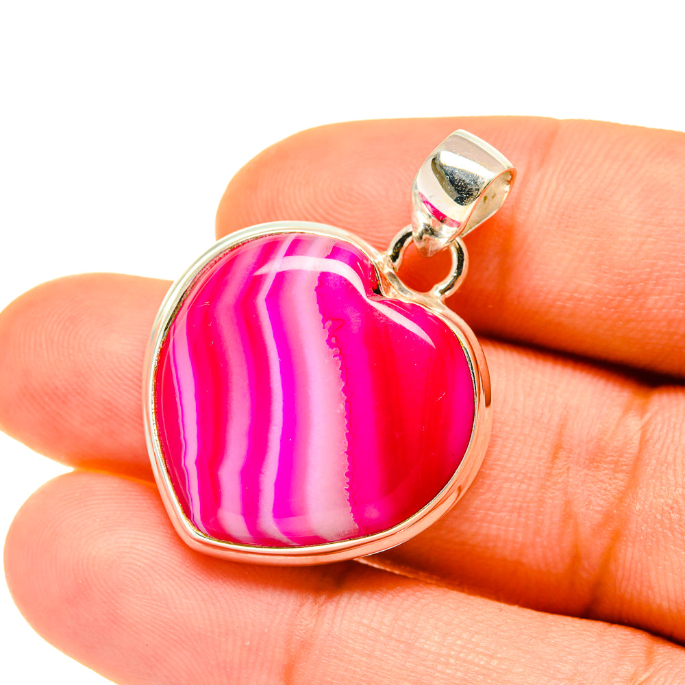 Pink Botswana Agate Pendants handcrafted by Anasilvercos - PD4426